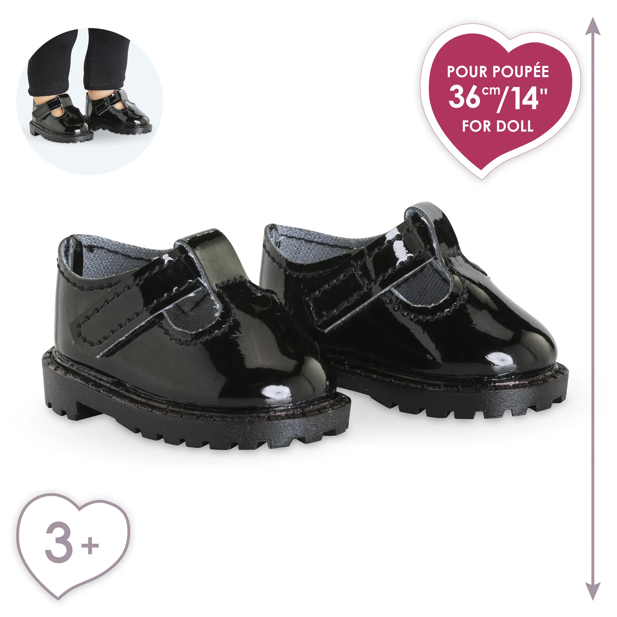 Corolle Babies vernies noires pour poupée ma