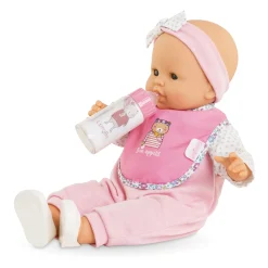 Corolle Bavoir Rose et Biberon Magique pour grand poupon 36/42 cm