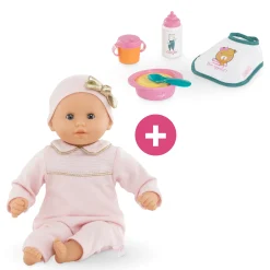Corolle Bébé Calin Manon et Petit Coffret Repas