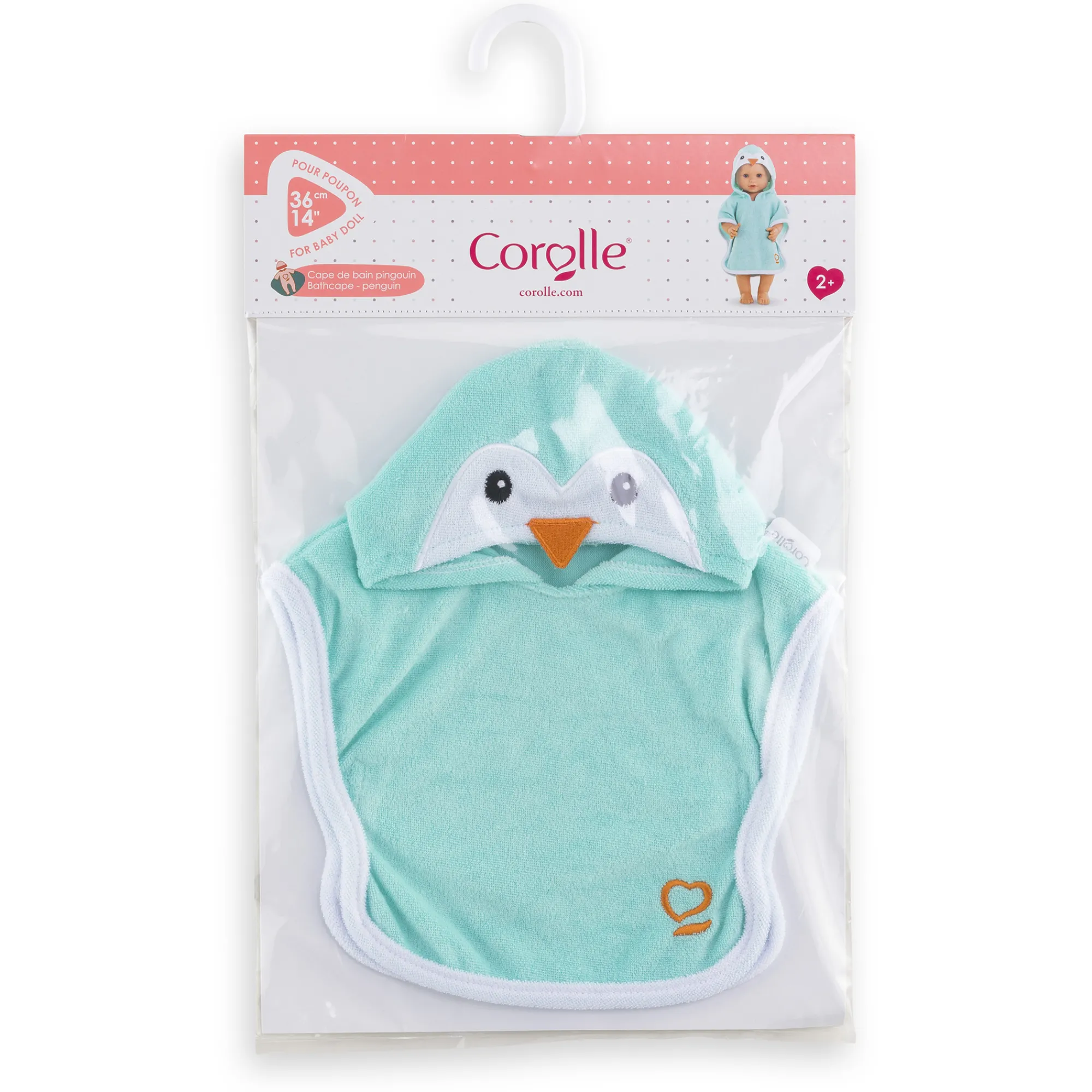 Corolle Cape de Bain Pingouin pour poupon 36 cm