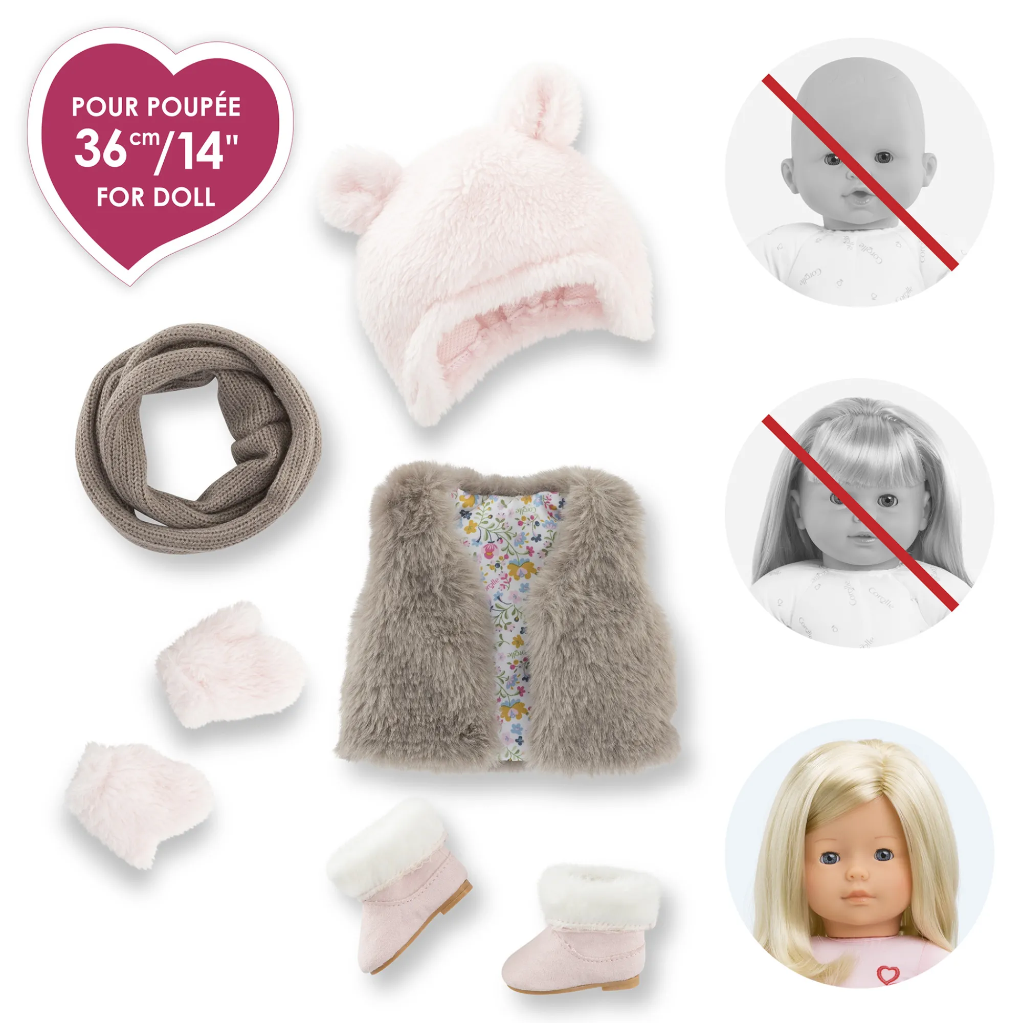 Corolle Coffret Hiver et Accessoires pour poupée ma