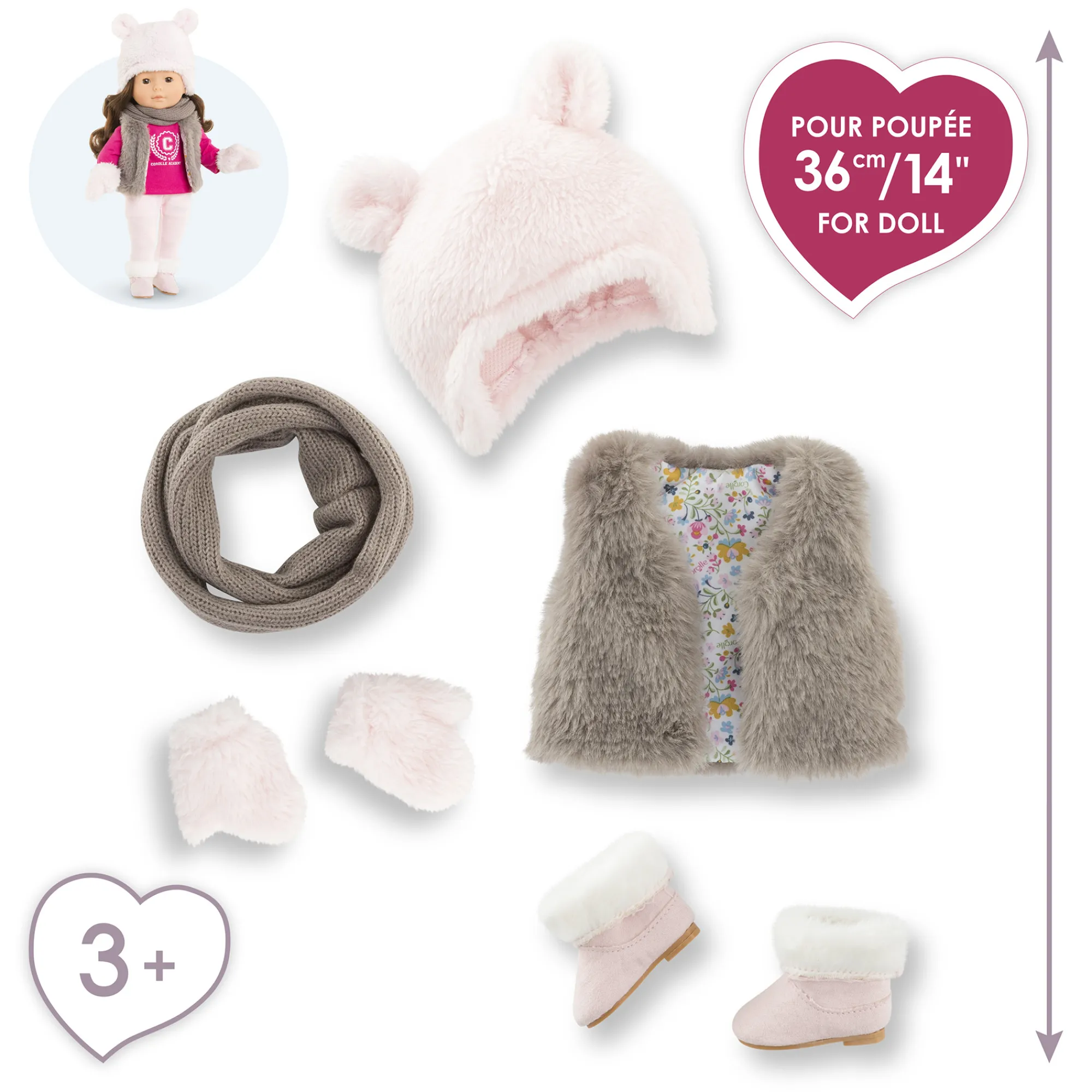 Corolle Coffret Hiver et Accessoires pour poupée ma