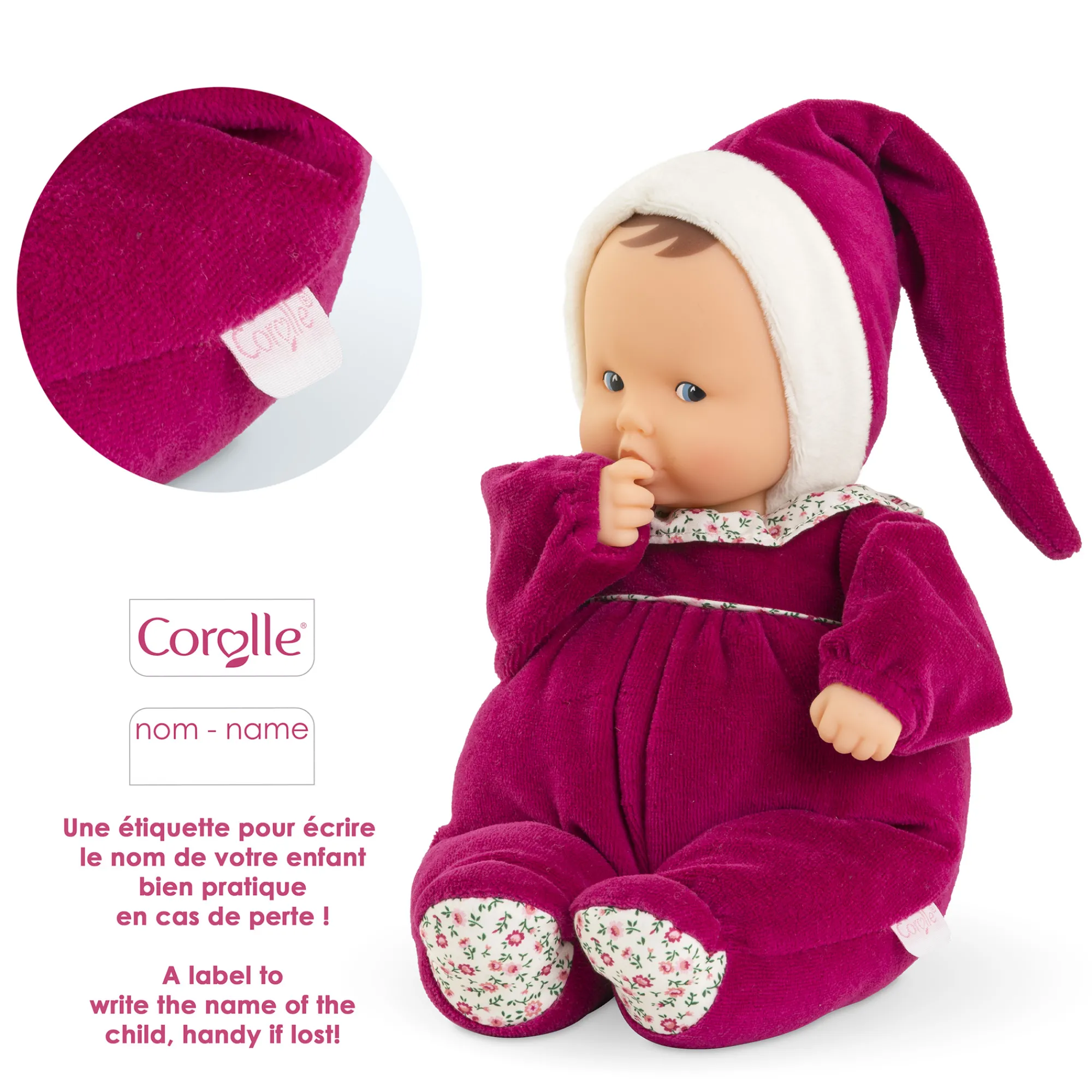 Corolle Doudou Babipouce Rose Grenadine