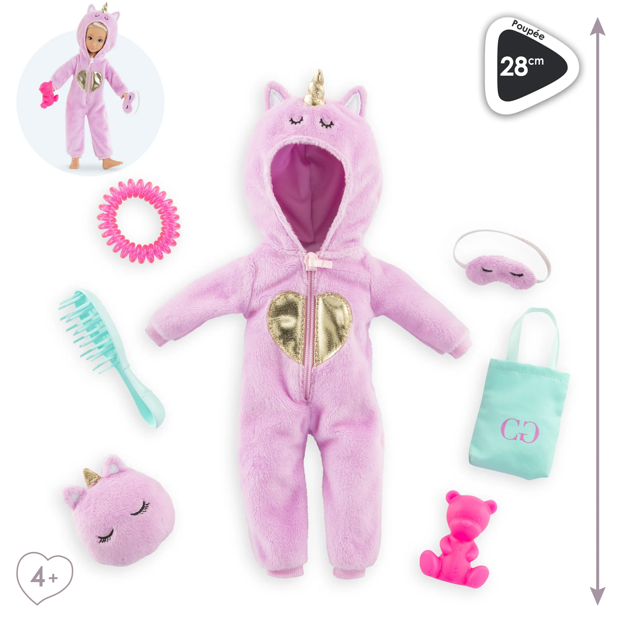 Corolle Dressing Combinaison Licorne pour poupée Girls