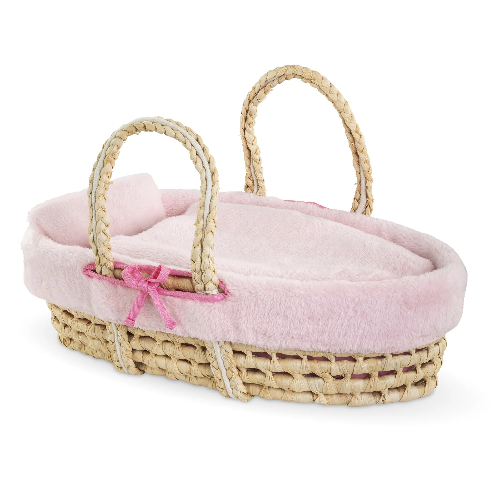 Corolle Ensemble Couffin Peluche Rose pour poupon de 36 et 42 cm