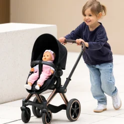 Corolle Ensemble Landau 3 en 1 Priam Cybex + Porte-poupon Cybex Noir