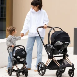 Corolle Ensemble Landau 3 en 1 Priam Cybex + Porte-poupon Cybex Noir