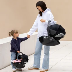 Corolle Ensemble Landau 3 en 1 Priam Cybex + Porte-poupon Cybex Noir