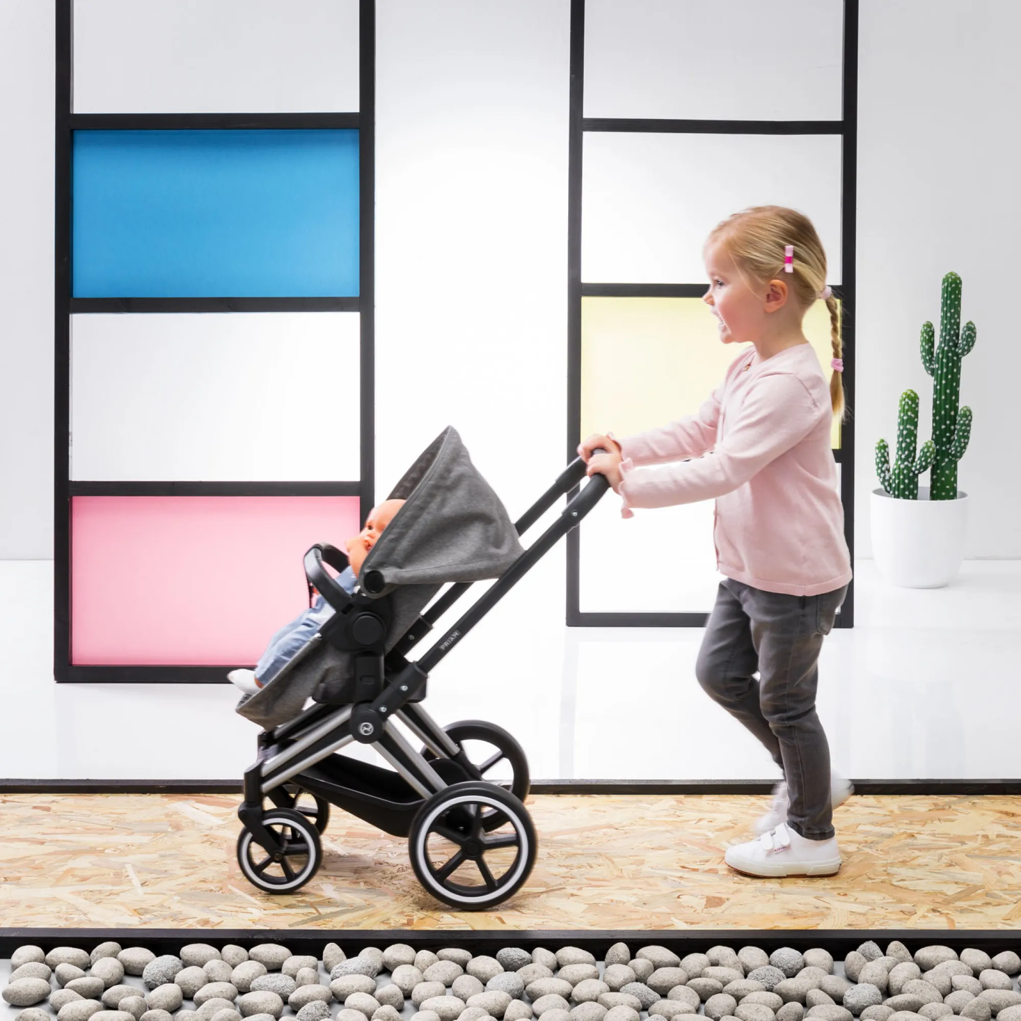 Corolle Landau 3 en 1 Cybex Priam Gris pour poupons 36 / 42 / 52 cm