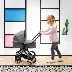 Corolle Landau 3 en 1 Cybex Priam Gris pour poupons 36 / 42 / 52 cm