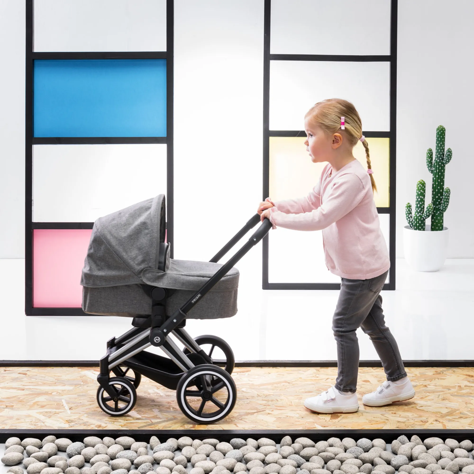 Corolle Landau 3 en 1 Cybex Priam Gris pour poupons 36 / 42 / 52 cm