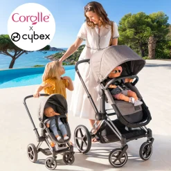 Corolle Landau 3 en 1 Cybex Priam Gris pour poupons 36 / 42 / 52 cm