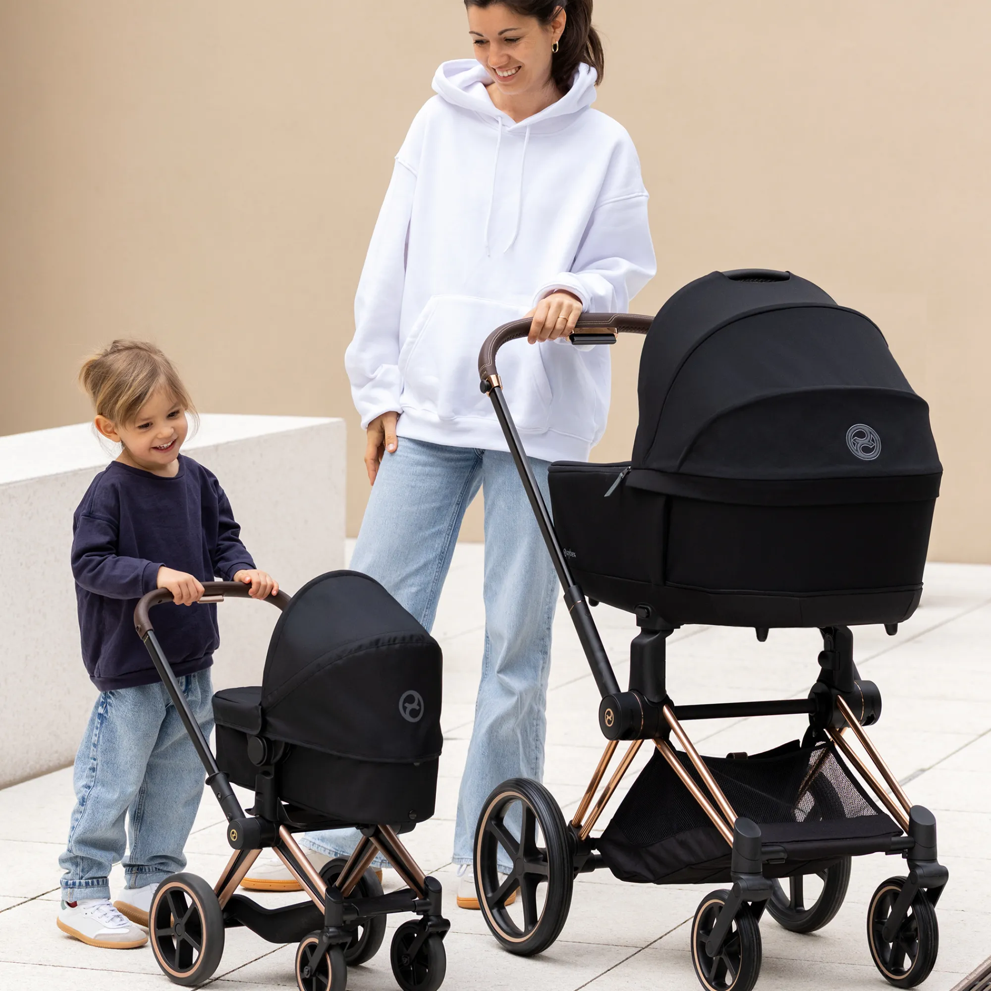 Corolle Landau 3 en 1 Cybex Priam Noir pour poupon 36 / 42 / 52 cm