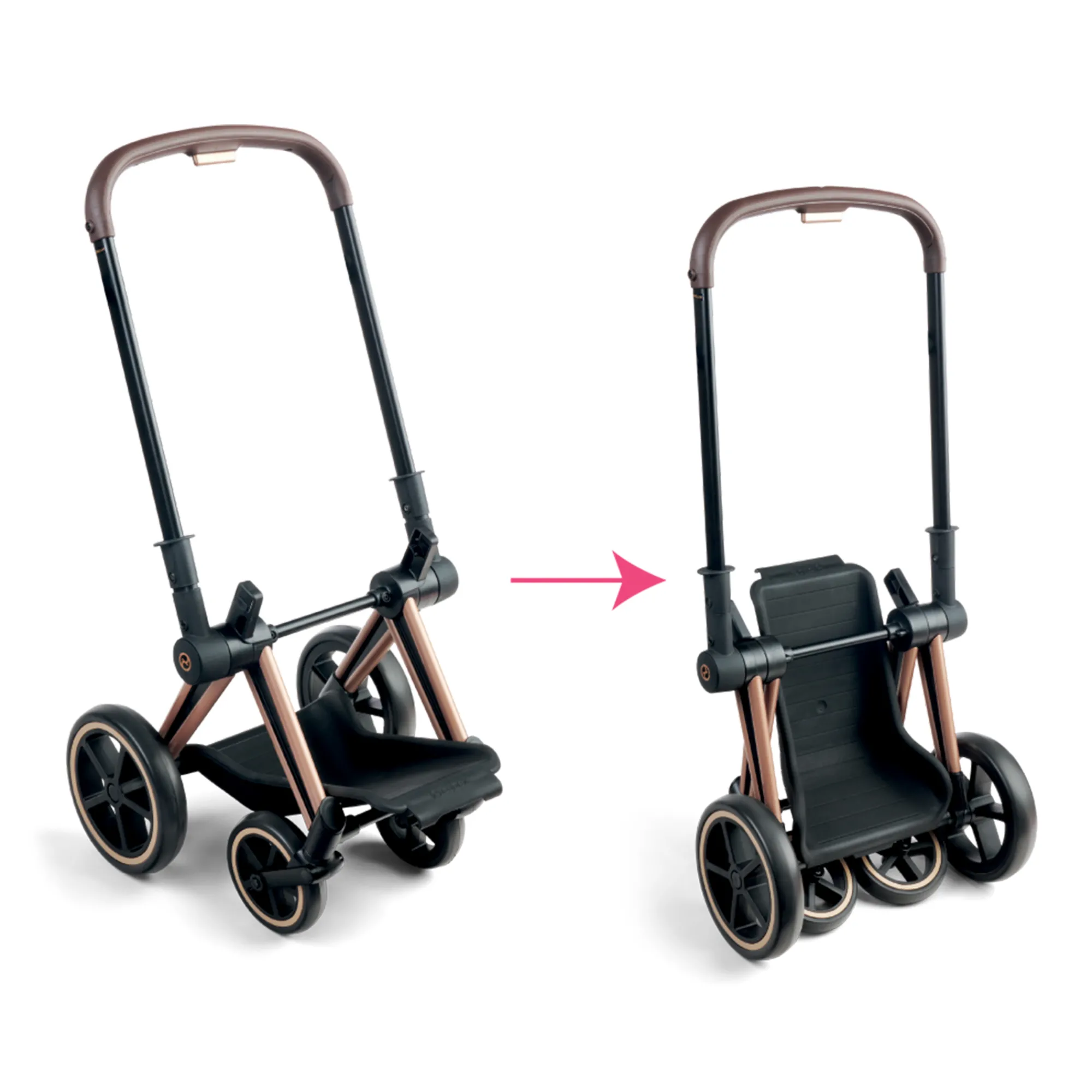 Corolle Landau 3 en 1 Cybex Priam Noir pour poupon 36 / 42 / 52 cm