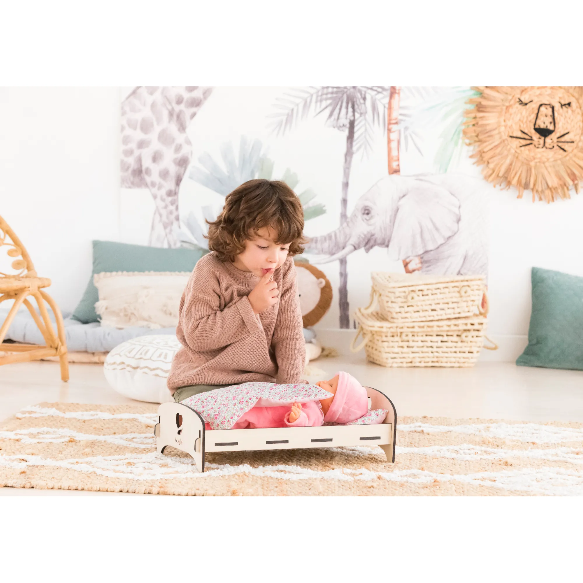 Corolle Lit en Bois pour poupon 30 et 36 cm