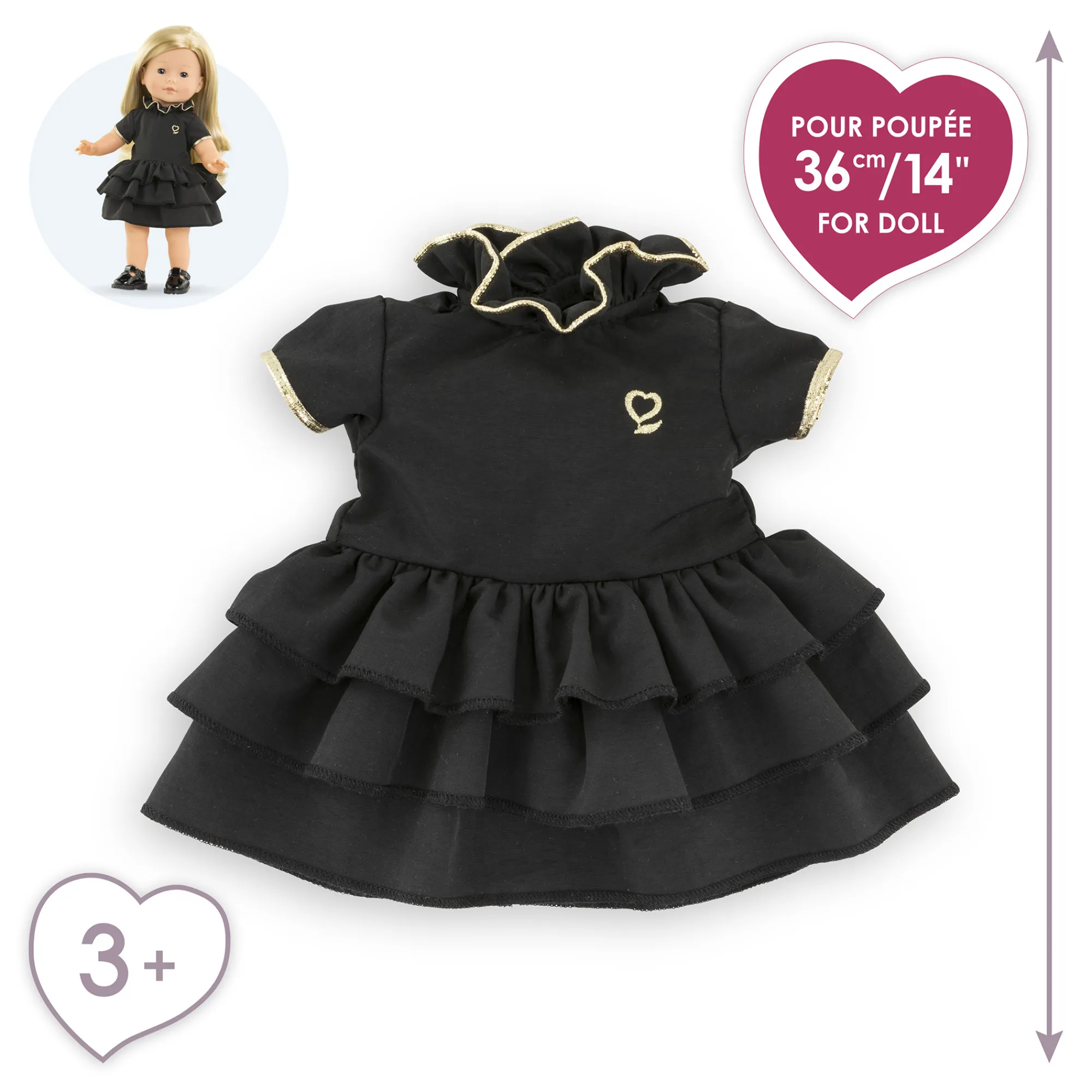 Corolle Petite Robe Noire pour poupée ma