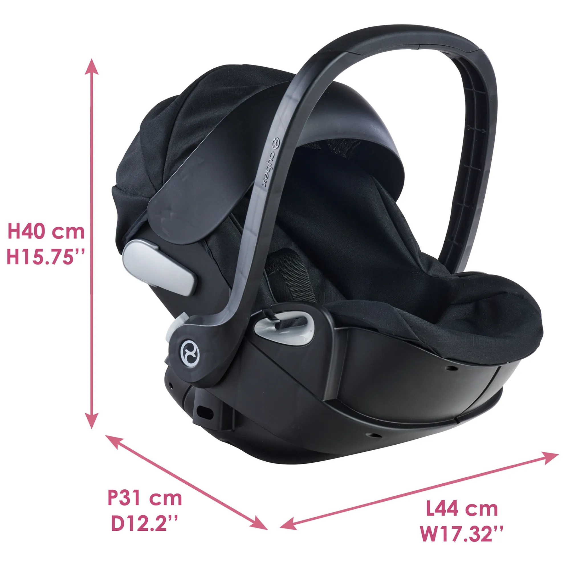 Corolle Porte-Poupon Cybex 2 en 1 noir pour poupon 36 et 42 cm