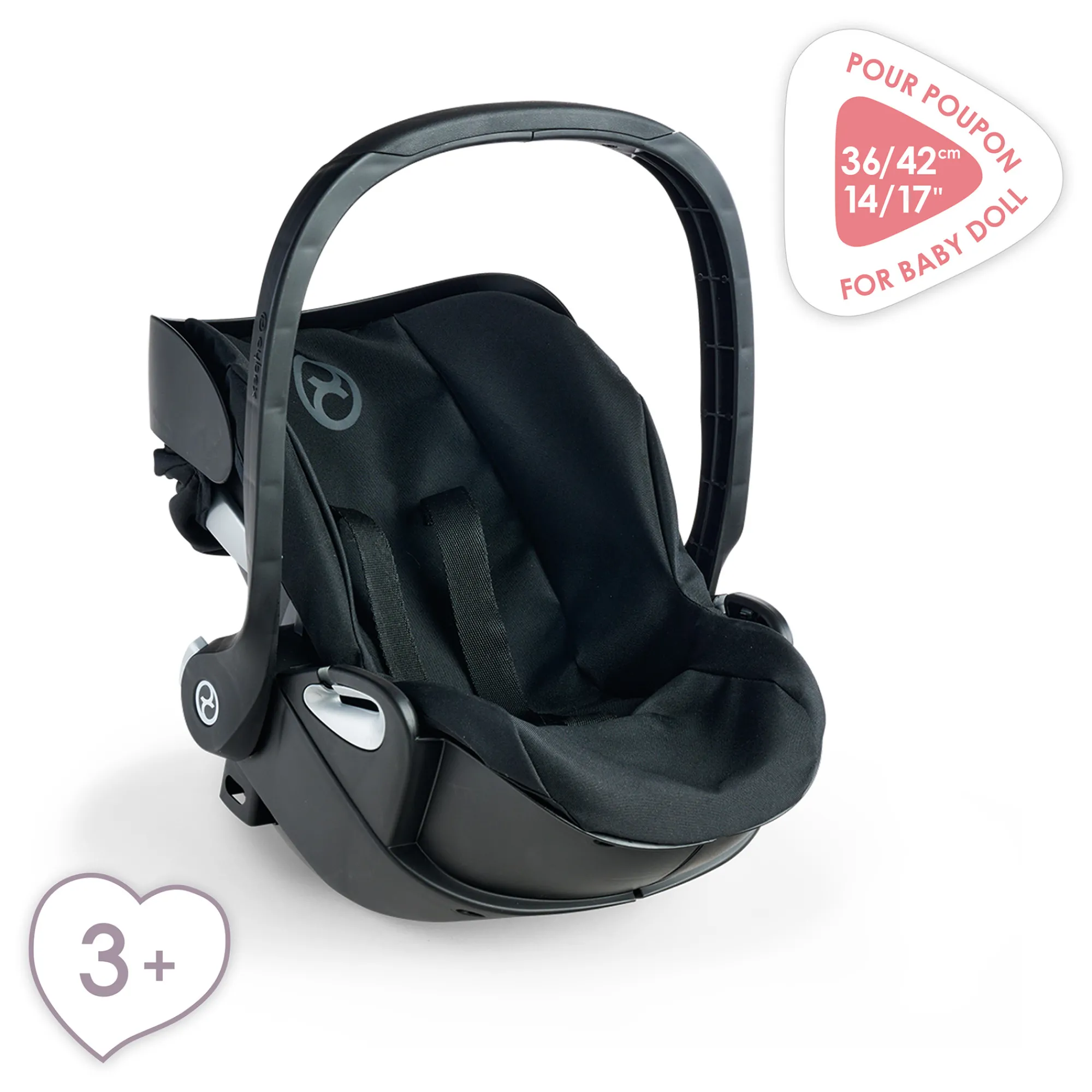 Corolle Porte-Poupon Cybex 2 en 1 noir pour poupon 36 et 42 cm