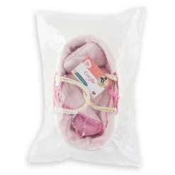 Corolle Poupon Rose et Couffin Tressé Peluche Rose