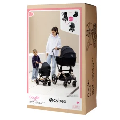 Corolle Poupon Rose et Landau Cybex Noir