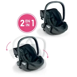 Corolle Poupon Rose et Porte-Poupon Cybex Noir