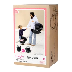 Corolle Poupon Rose, Landau Cybex Noir et Porte-Poupon Cybex Noir