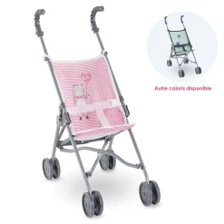 Corolle Poussette Canne Rose pour poupon 36/42/52 cm