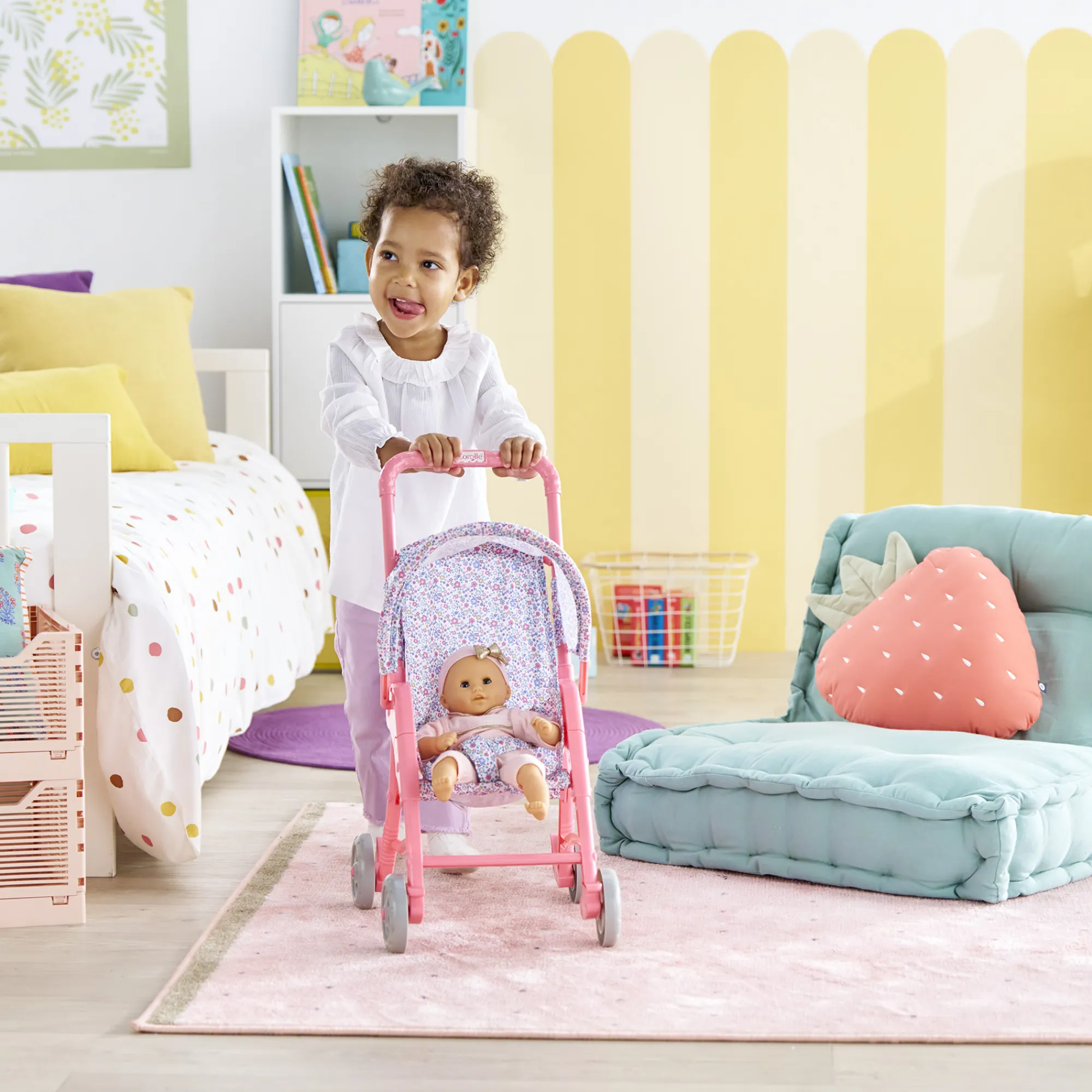 Corolle Poussette Florale pour poupon 30 cm
