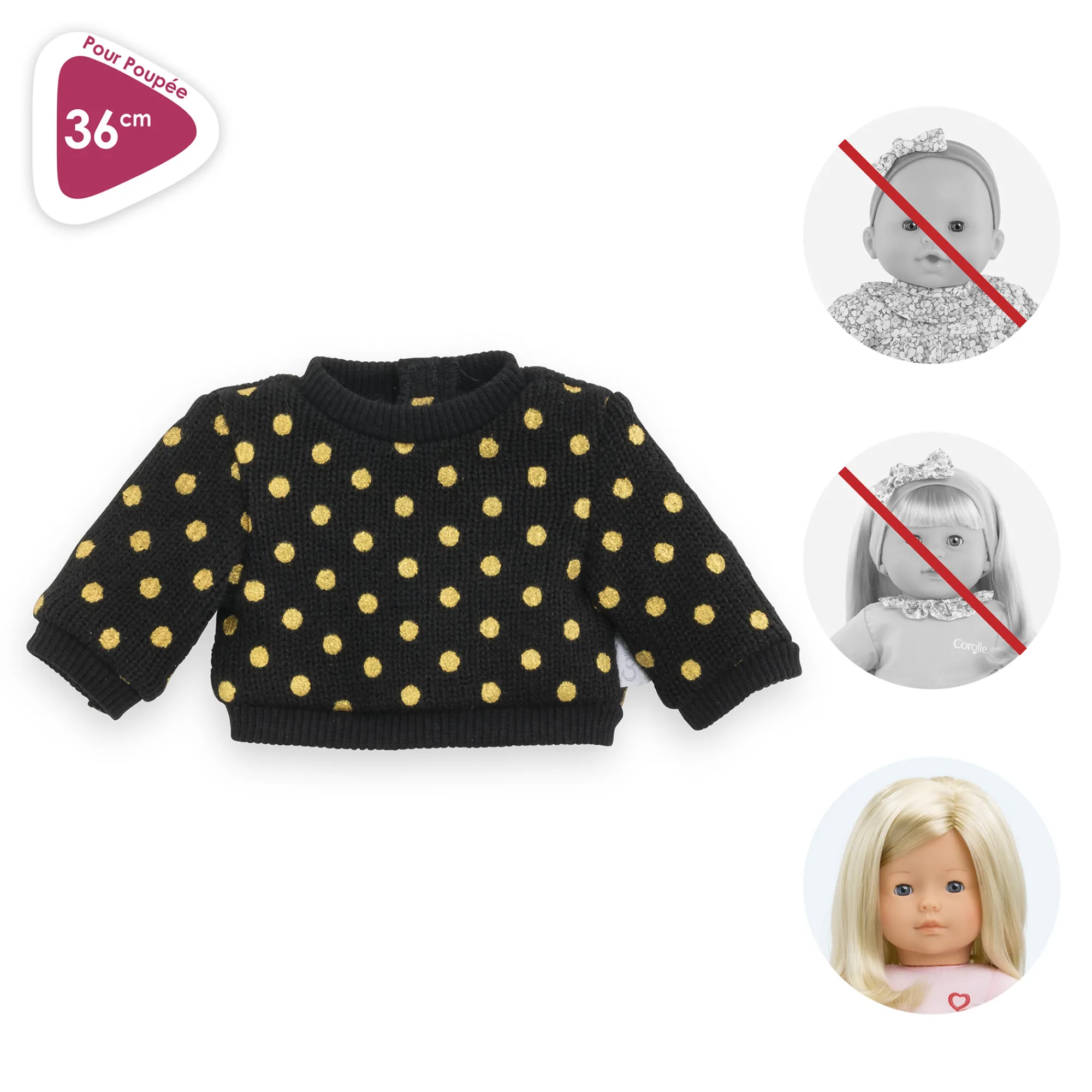 Corolle Pull Couture pour poupée ma