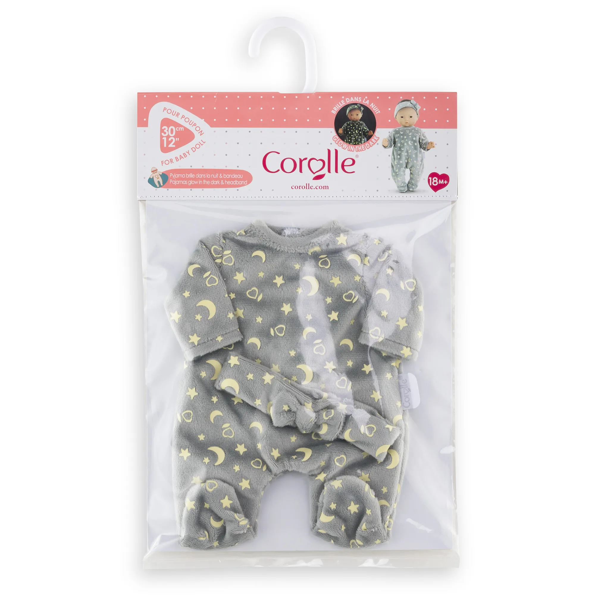 Corolle Pyjama Brille dans la Nuit & Bandeau pour poupon 30 cm