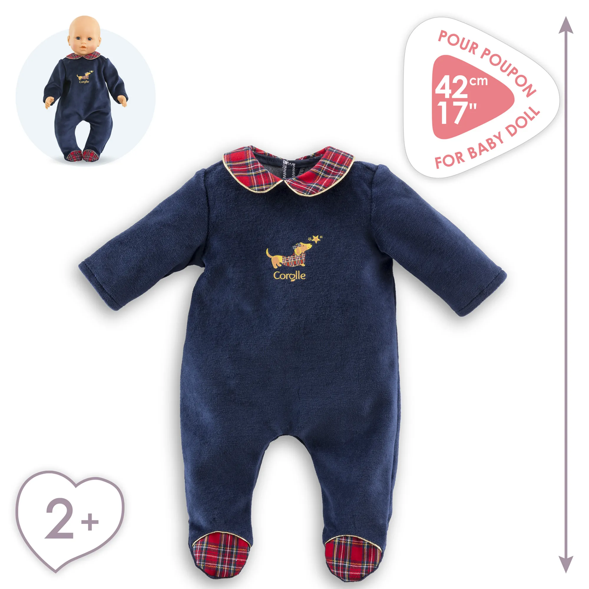 Corolle Pyjama en Fêtes pour poupon 42 cm