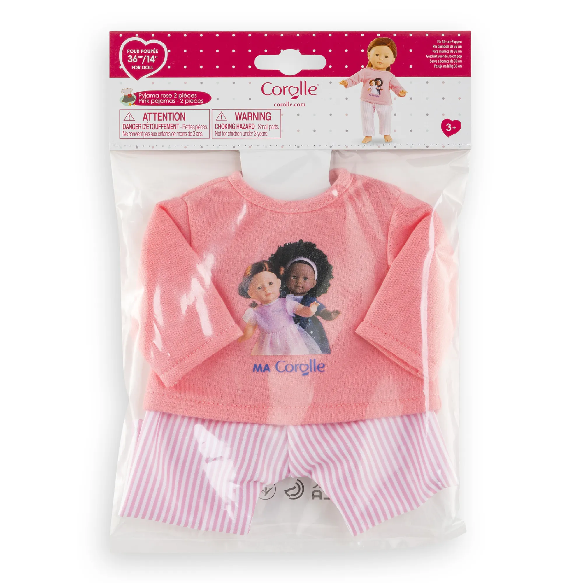 Corolle Pyjama Rose 2 pièces pour poupée ma