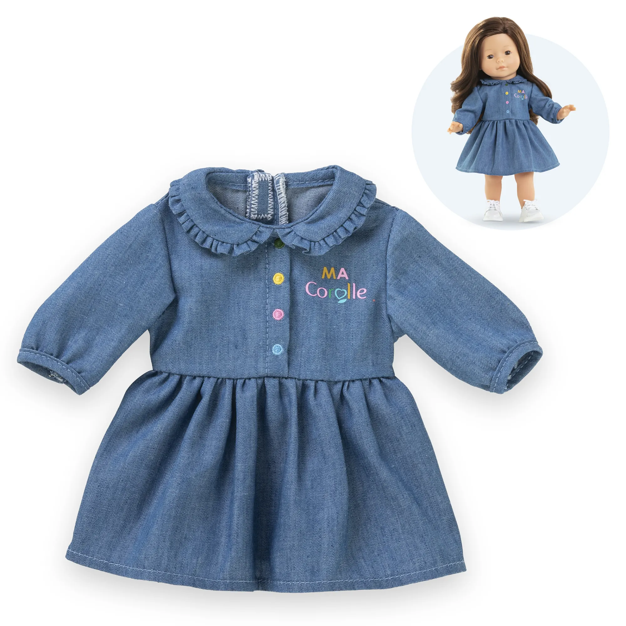 Corolle Robe Denim Manches Longues pour poupée ma