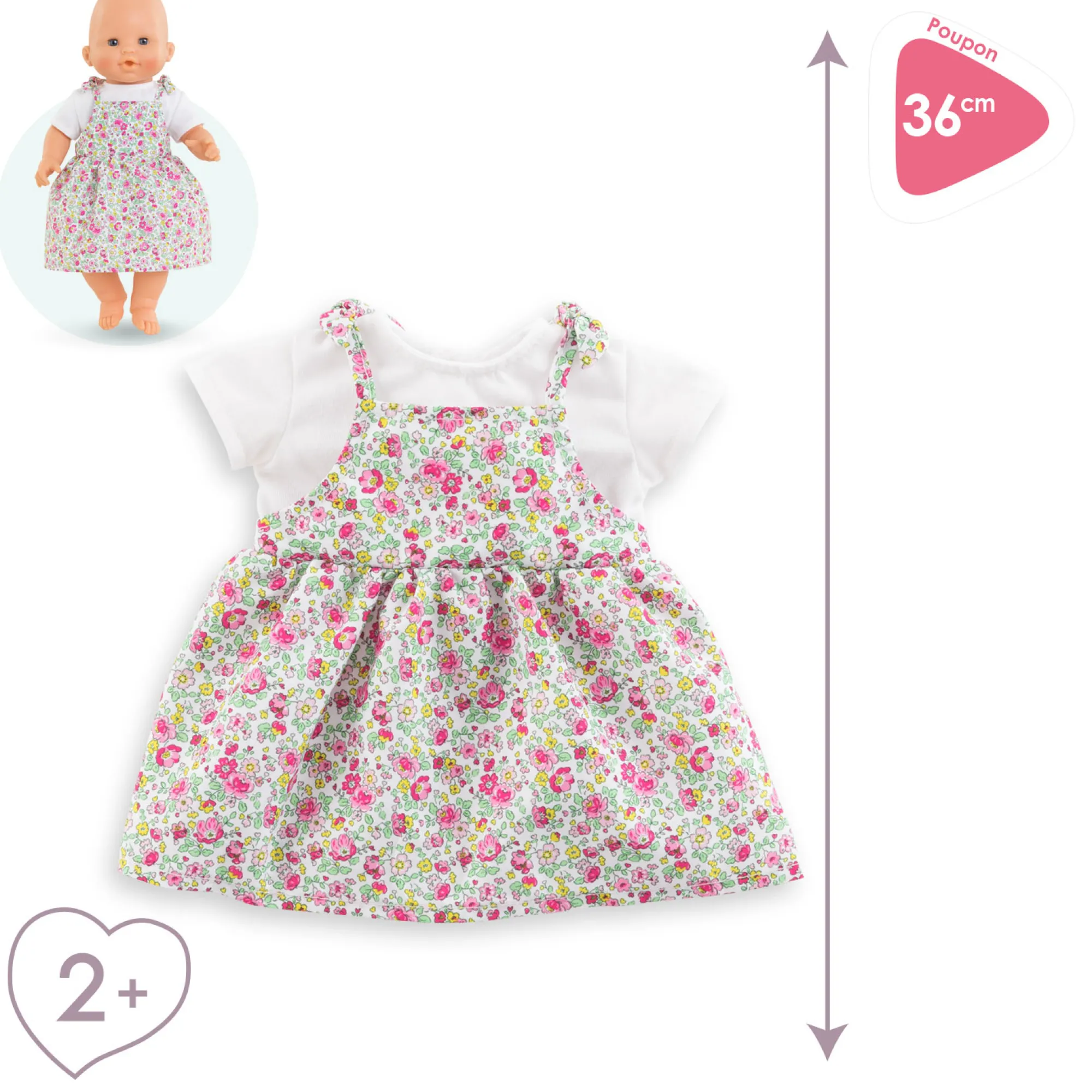 Corolle Robe Jardin en Fleurs pour poupon 36cm