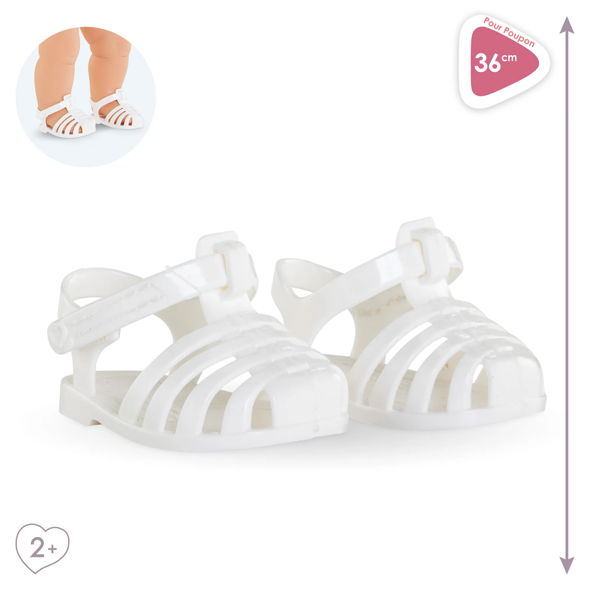 Corolle Sandales Blanches pour poupon 36 cm