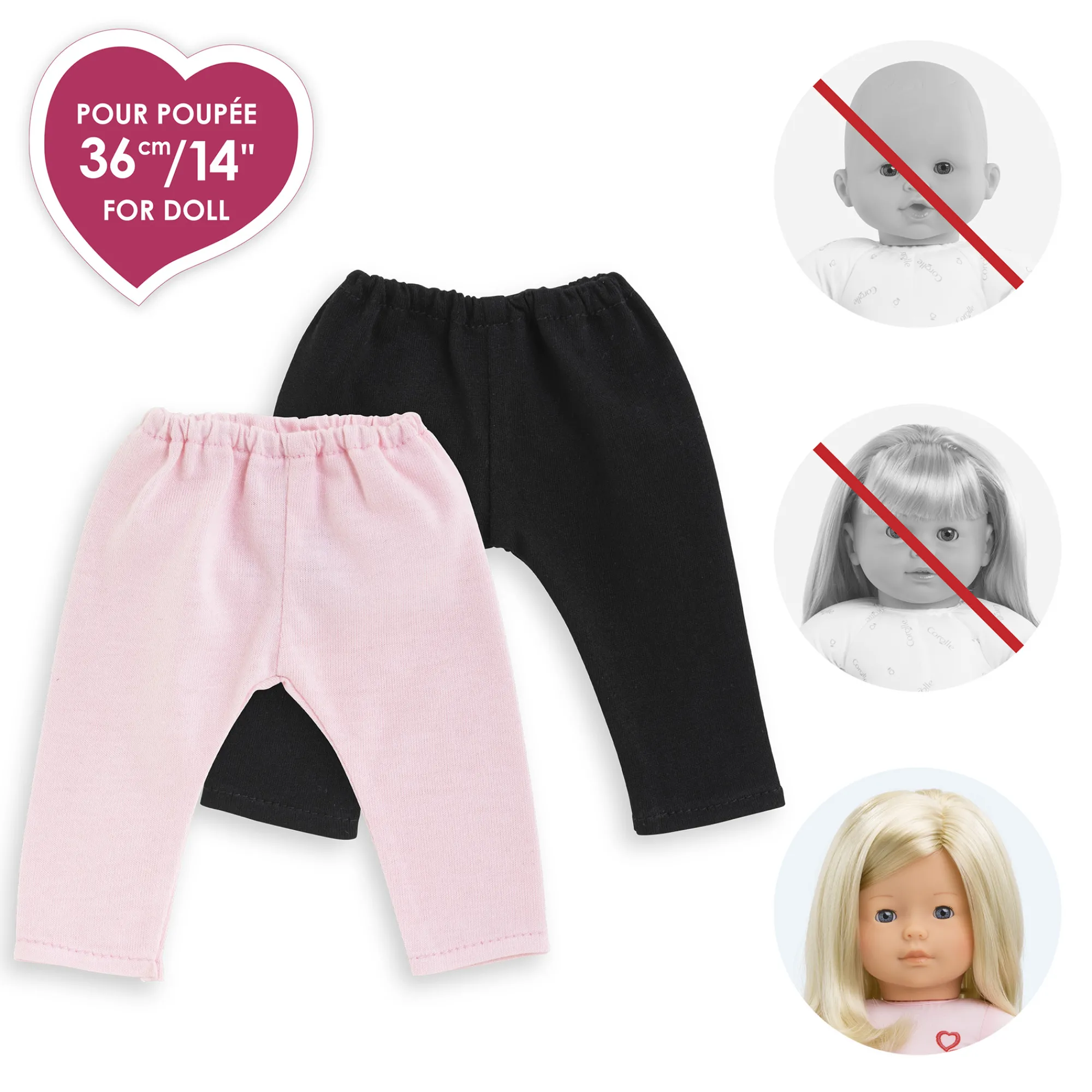 Corolle Set de 2 Leggings pour poupée ma