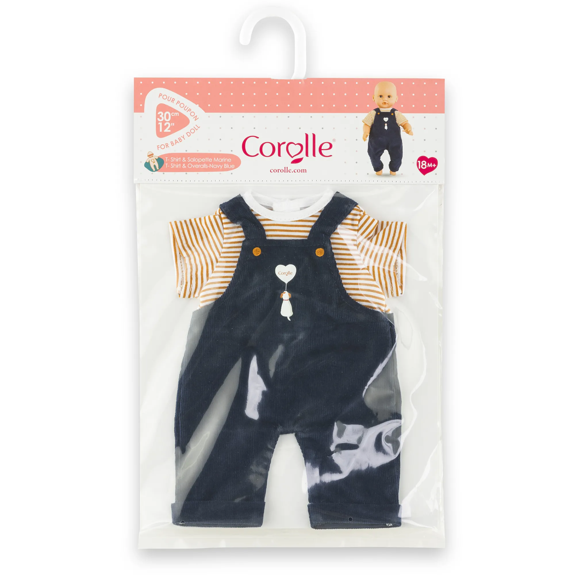Corolle T-Shirt et Salopette Marine pour poupon 30 cm